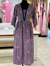 Blue Frill V Neck Co Ord