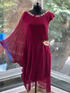 Maroon 1 Side Kaftan Tunic