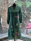 Green Painted Dupatta set