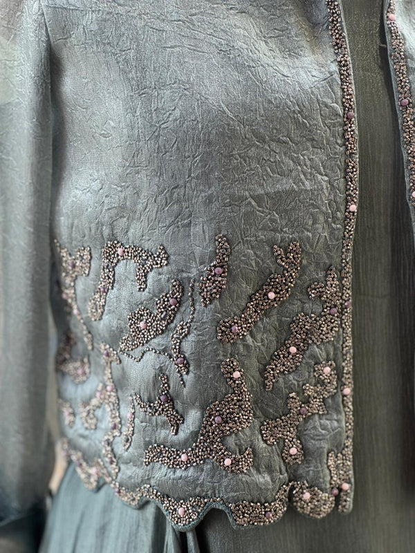 Green Tissue Jacket Set