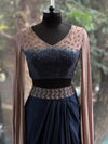Blue Shaded Cape Set