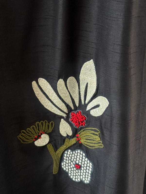 Black Embroidered Co Ord