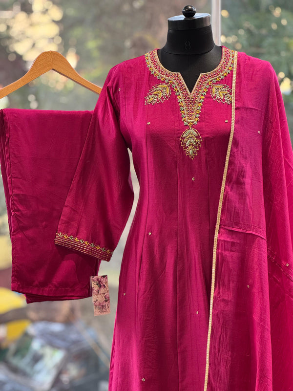 Dark Pink Aline Suit