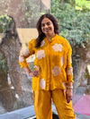Yellow Floral embroidery Co Ord