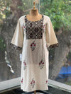 White Printed Kurta Set