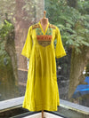Yellow Patch Work Yoke Suit
