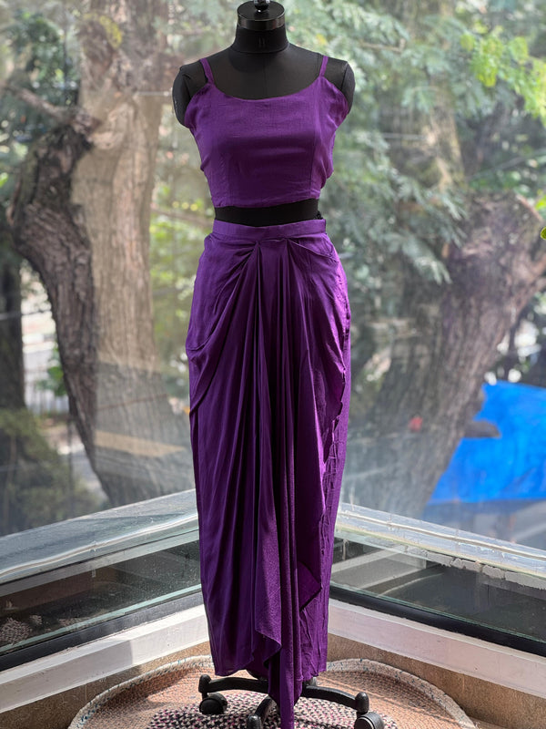 Purple Skirt Set