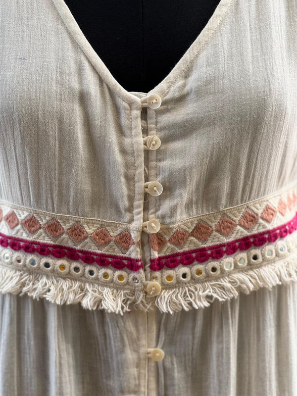 White Mirror Work Tunic