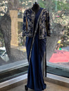 Navy Blue Designer Made Drape