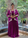 Purle Intricate Work Skirt Set