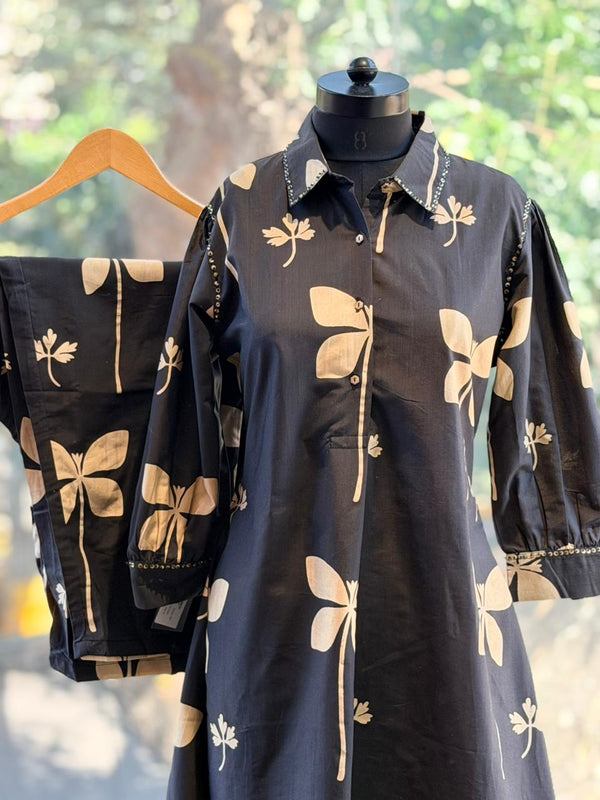 Black Floral Co Ord