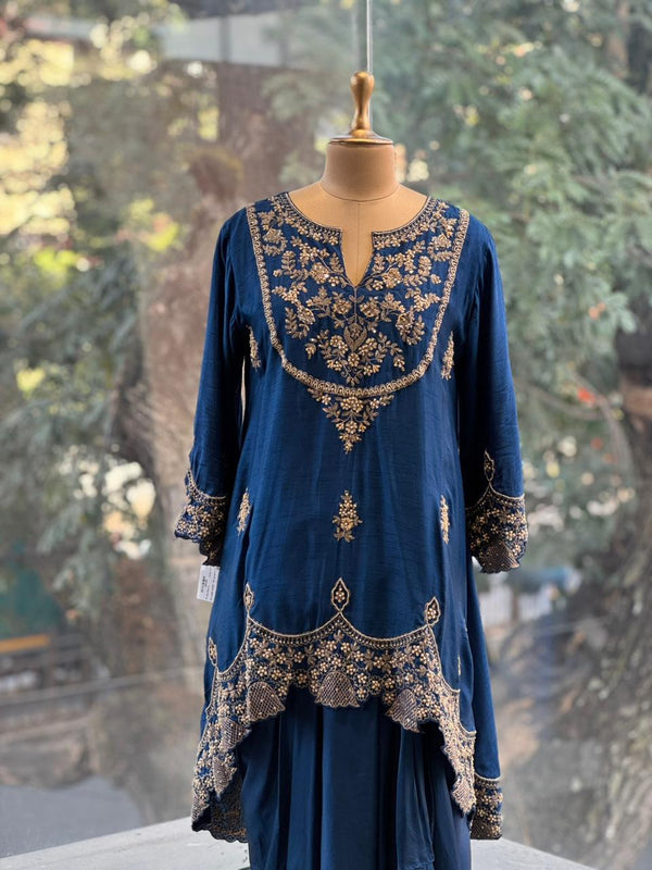 Blue Skirt Set