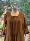 Brown Mul Chanderi Suit