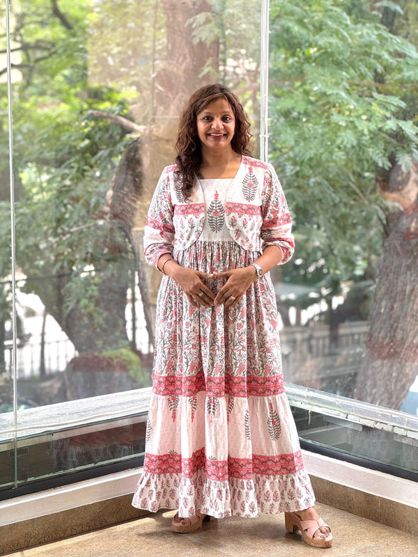 Pink Block Print Tunic