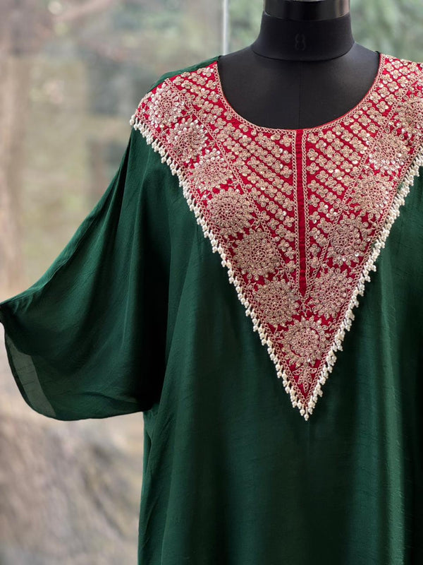 Green Kaftan Set