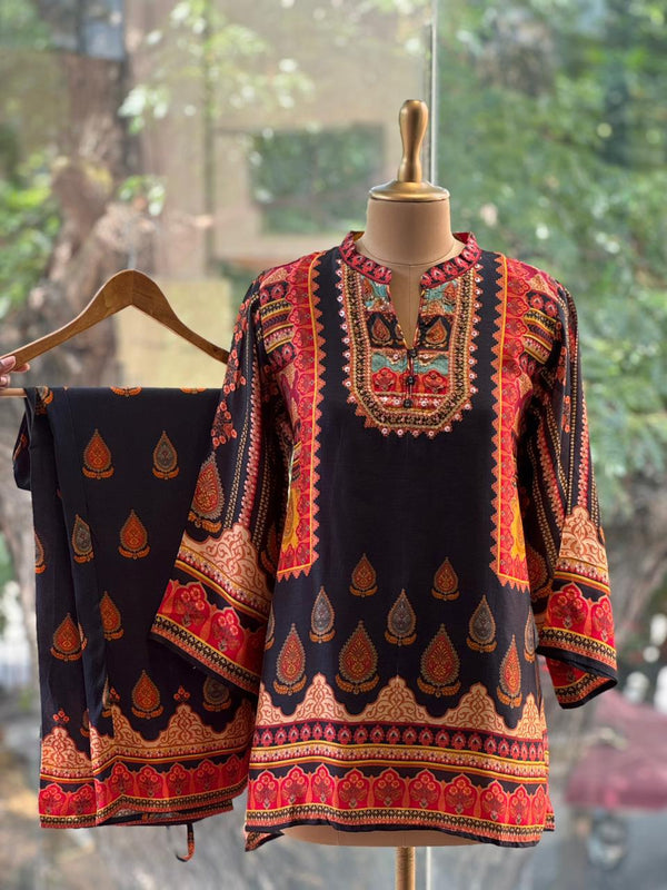 Black Digital Print Co Ord