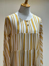 Yellow Stripes Print Dress