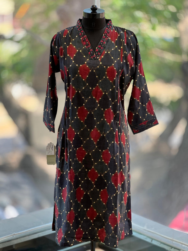 Black Work Neck Co Ord
