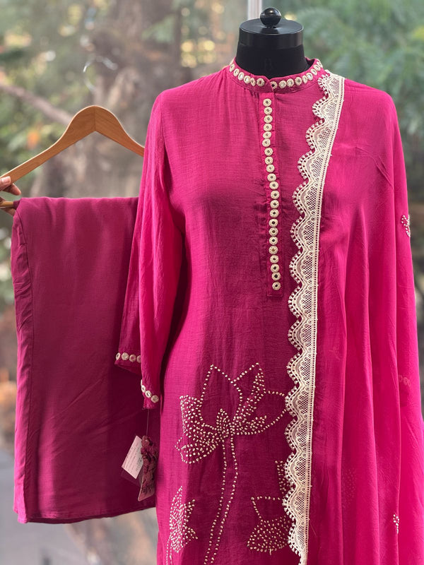 Pink Knot Work Suit