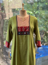 Green Printed Dupatta Set