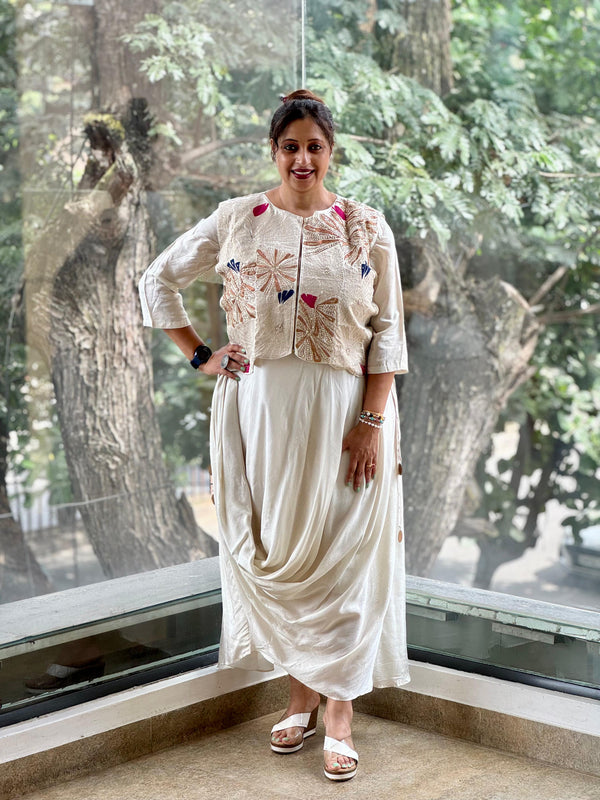 Off White Jacket Set