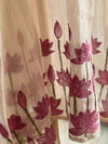 Chikoo Lotus Embroidery Dupatta Set