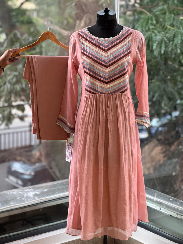 Peach Yolk Patch Work Co Ord