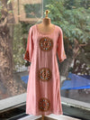 Pink Embroidered Mul Suit