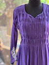Purple Embroidered Dupatta Set
