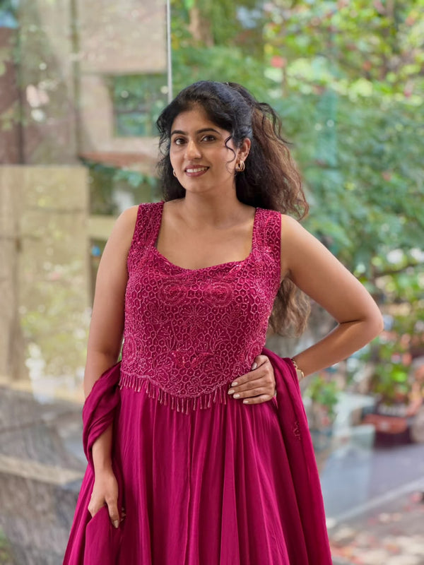Maroon Gown