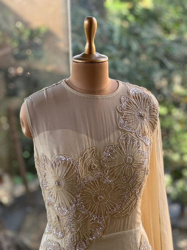 Off White Cocktail Gown