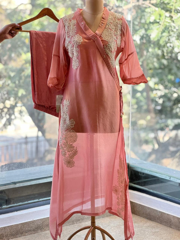 buy peach tissue cord banglore