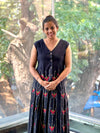 Black Handloom Cotton Skirt Set