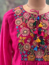 Pink Mal Chanderi Kurta Set