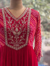 Red Bandhej Gown
