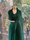 Green Cush Flap Skirt Set