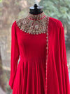 Red Sharara Set
