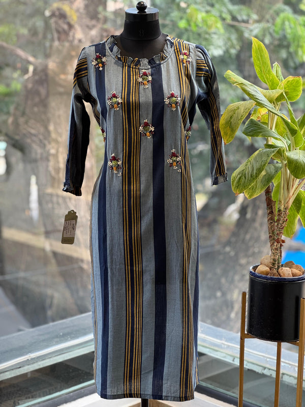 Blue Closed Collared Tunic