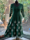 Green Thread Work Dupatta Set