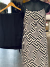 Black Abstract Print Co Ord