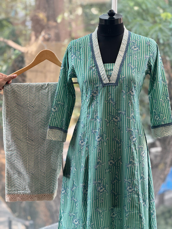 Green Printed Co Ord