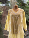 Yellow Chikankari Tunic