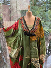 Green Digital Print Kaftan Set