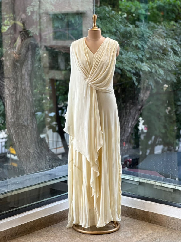 Cream Shimmer Gown