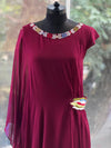 Maroon 1 Side Kaftan Tunic