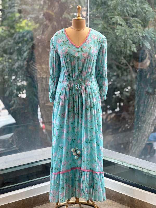 Light Blue Floral Tunic