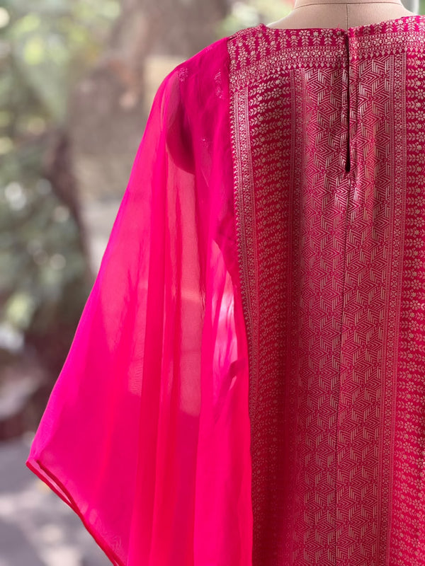 Pink Shaded Skirt Set