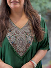 Green Tye Dye Kaftan Set