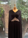 Black Satin Silk Gown