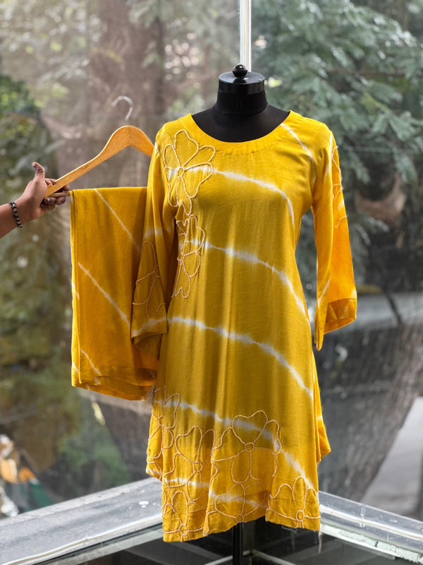 Yellow Tie Dye Co Ord